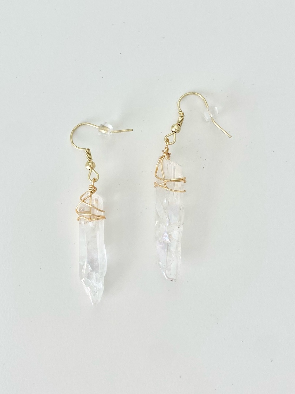 Clear Crystal Earrings - Picture 3 of 6